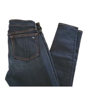 Rag Bone Womens 27 Mid Rise Skinny Jeans Dark Wash Denim Everyday Essential